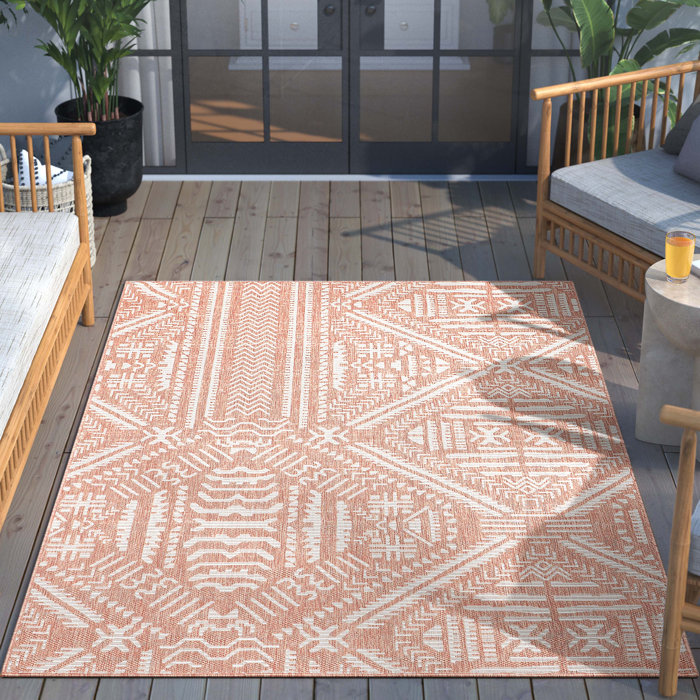 Well Woven Medusa Khalo Geometric FlatWeave Indoor/Outdoor Area Rug